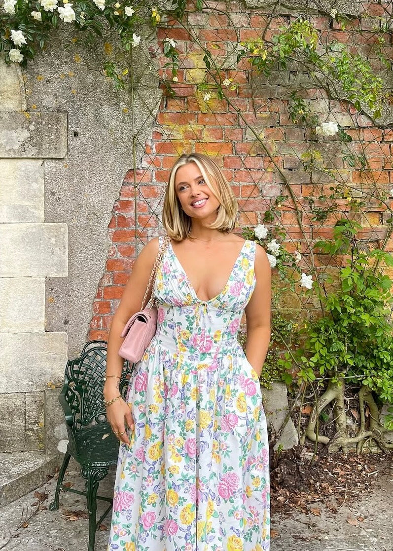 Alura | Elegantes Floral Sommer-Midi-Kleid