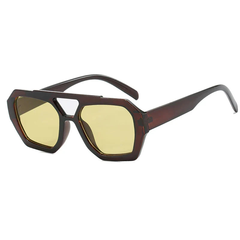 Dana | Geometrische Vintage Oversize Sonnenbrille