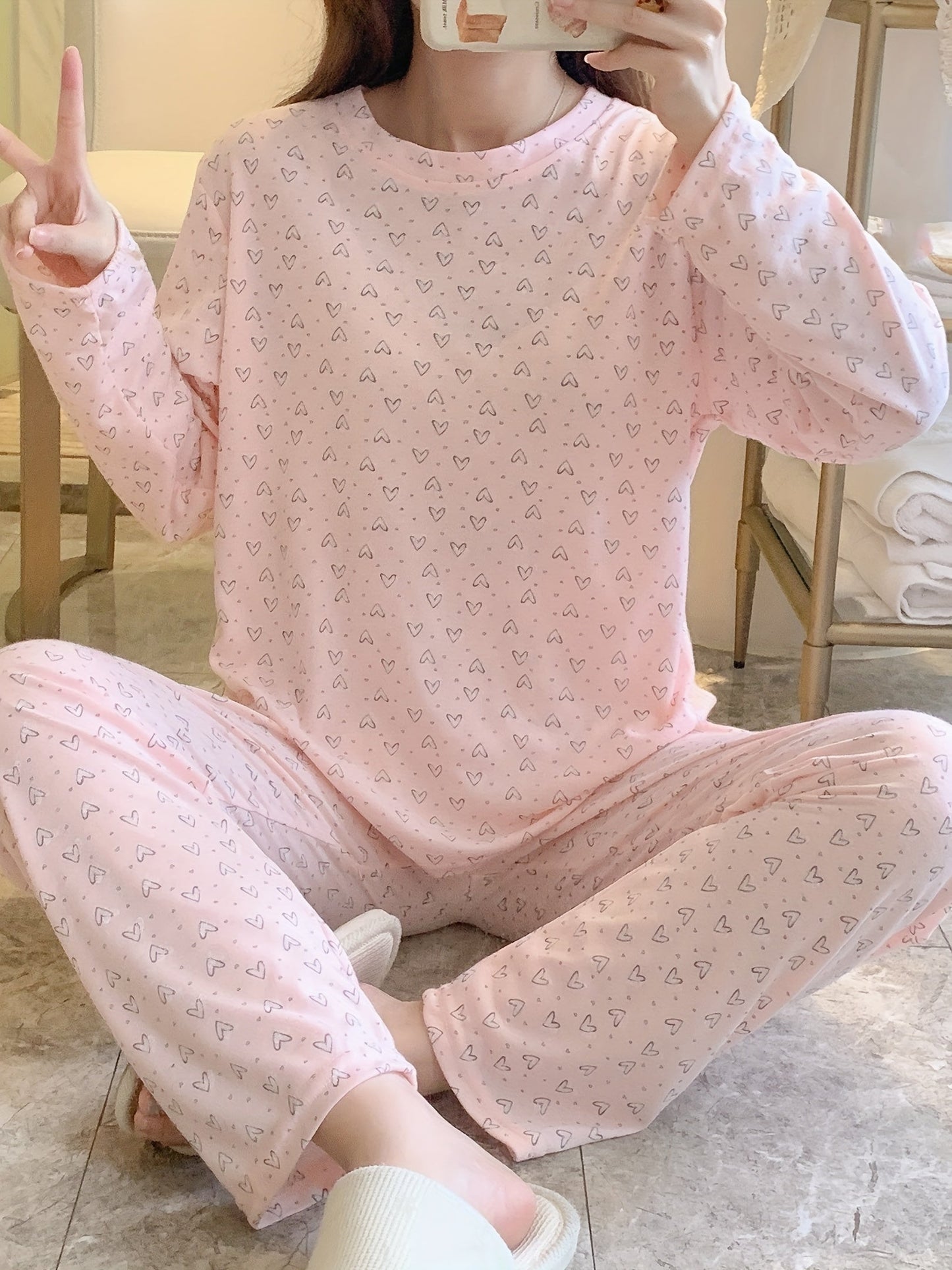 Emilia | Herzmuster Pyjama-Set