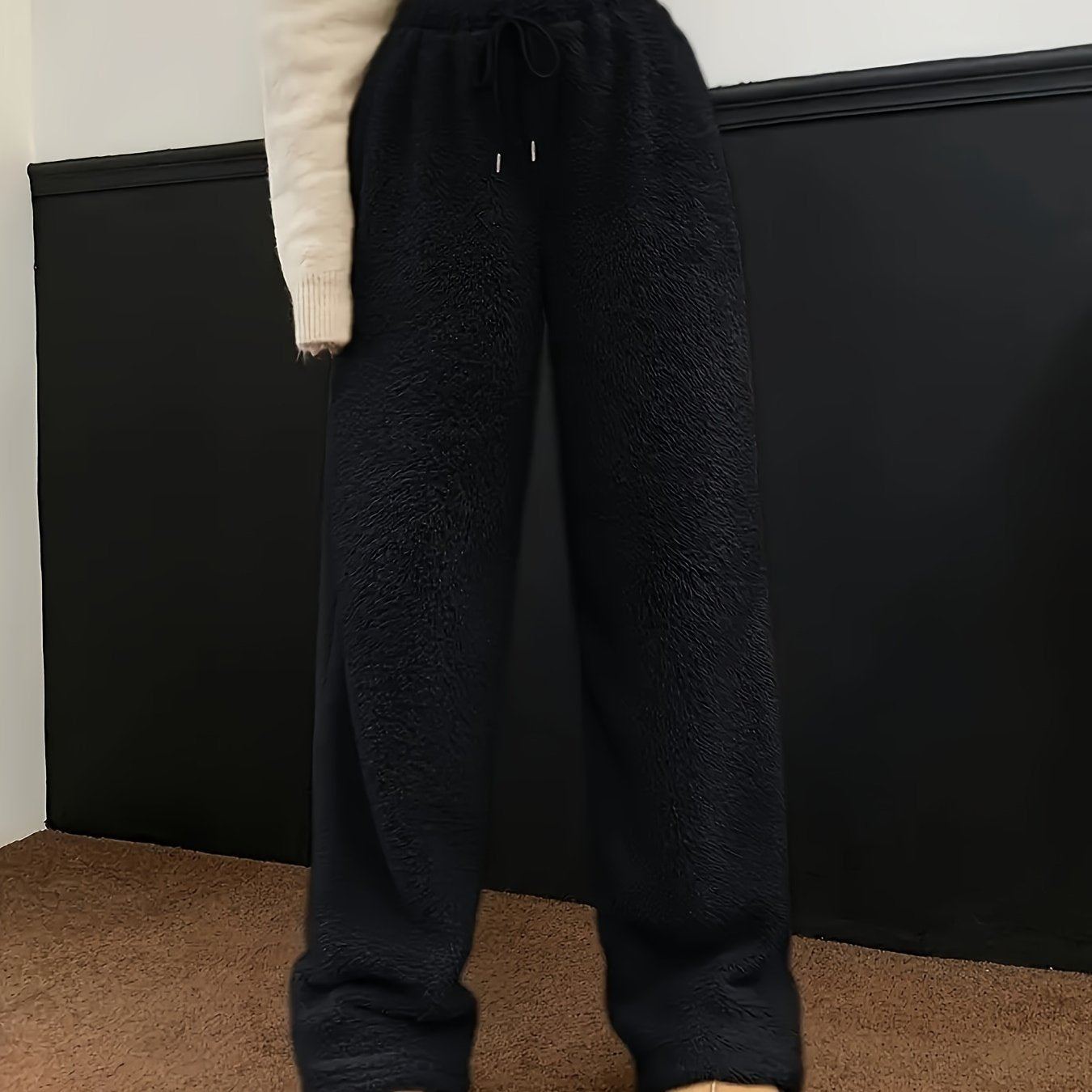 Fleece-Hose mit Hohem Bund