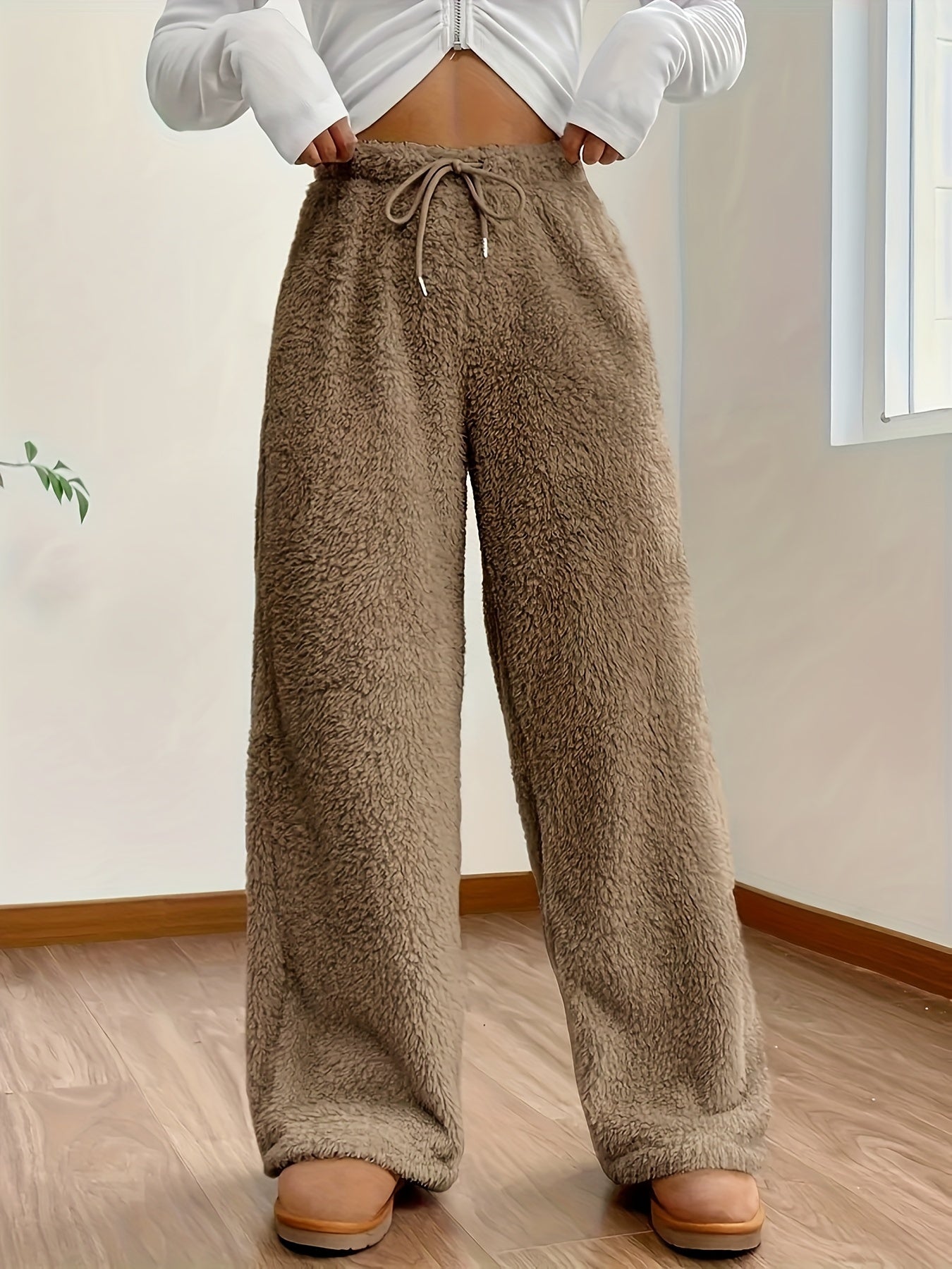 Fleece-Hose mit Hohem Bund