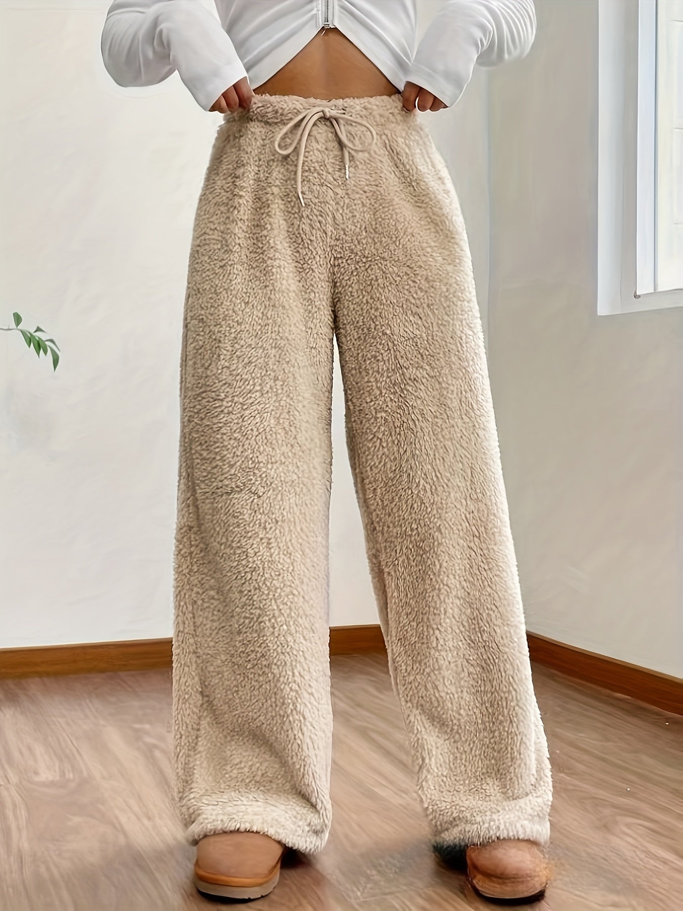 Fleece-Hose mit Hohem Bund