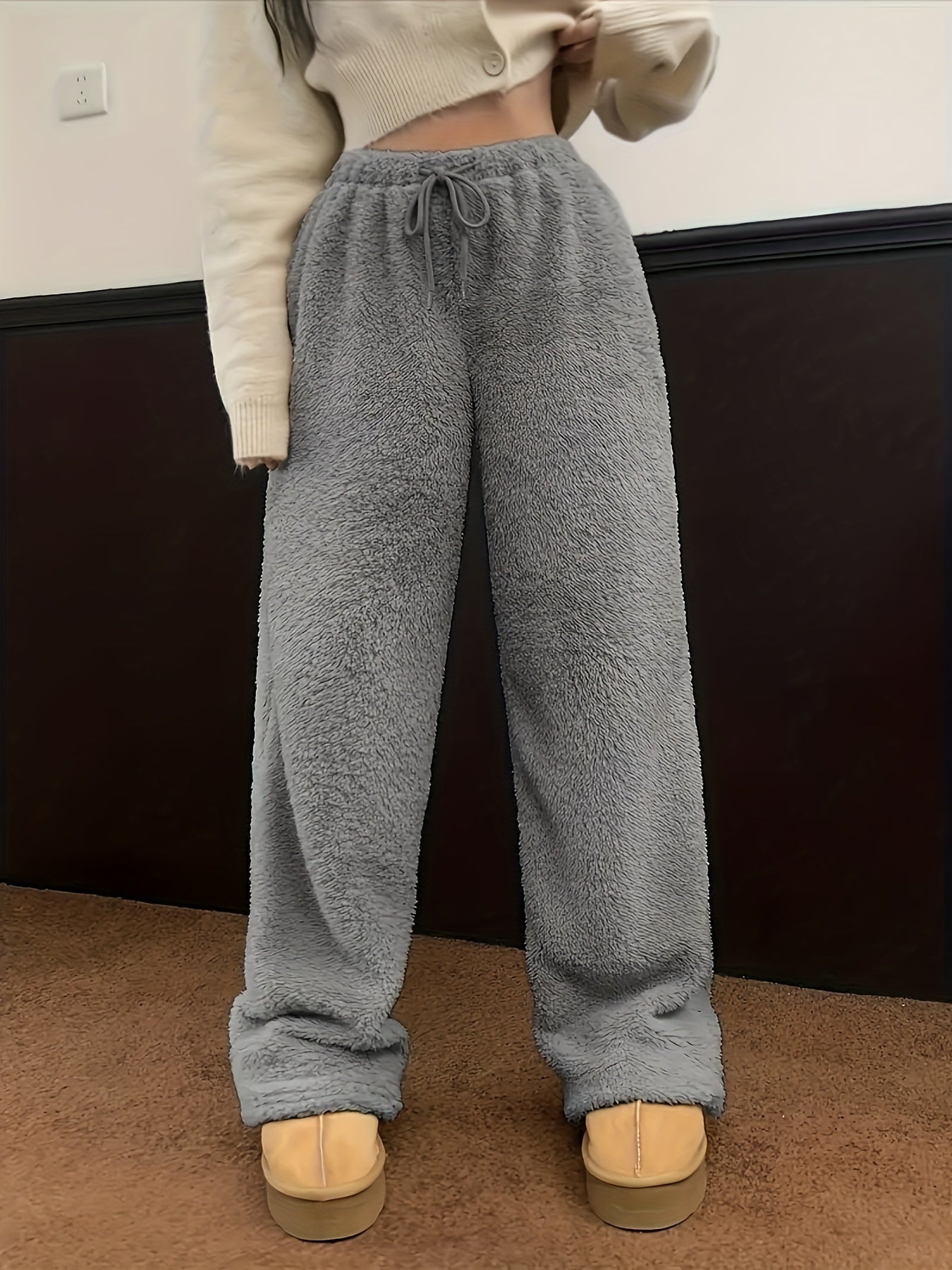 Fleece-Hose mit Hohem Bund