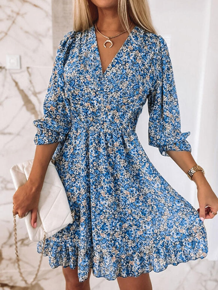 Ida - Sexy Sommerkleid mit V-Ausschnitt