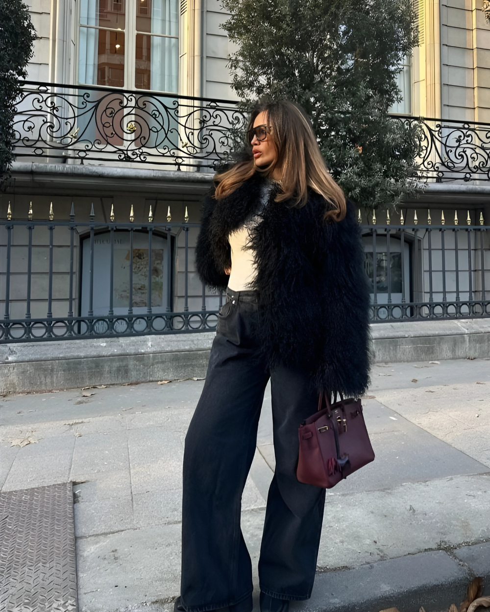 Maddalena Faux-Fur Mantel
