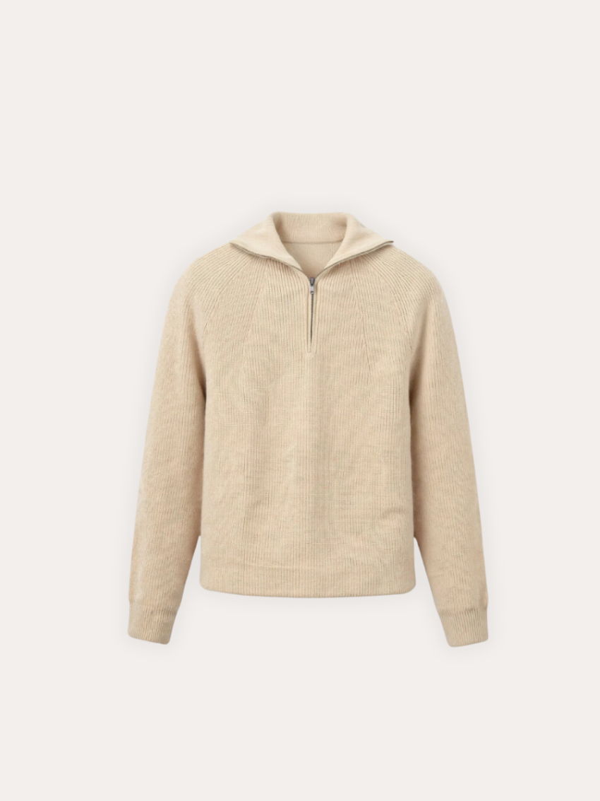 Niklas | Quarter Zip Strickjacke