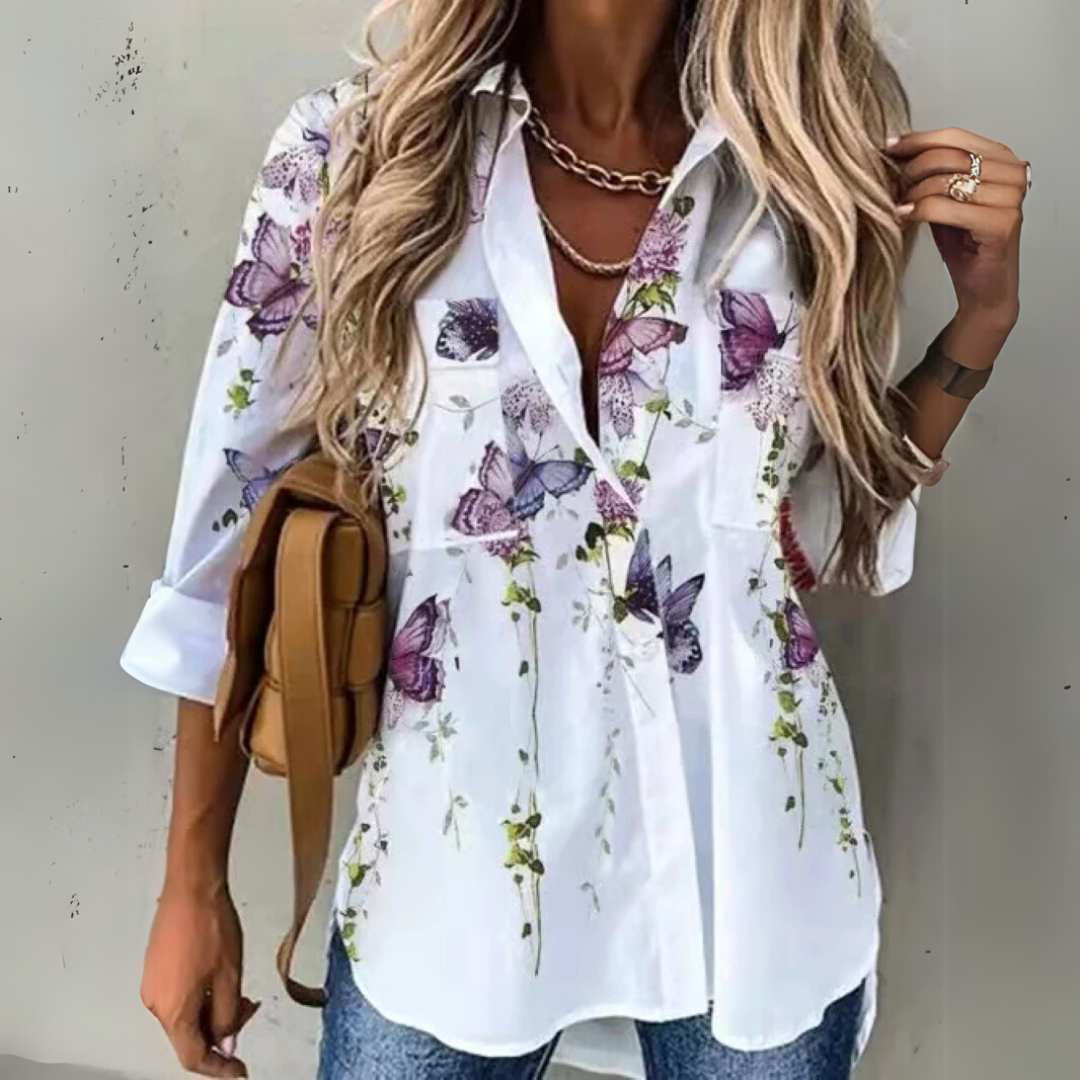 Viola | Stilvolle Kontrastbluse