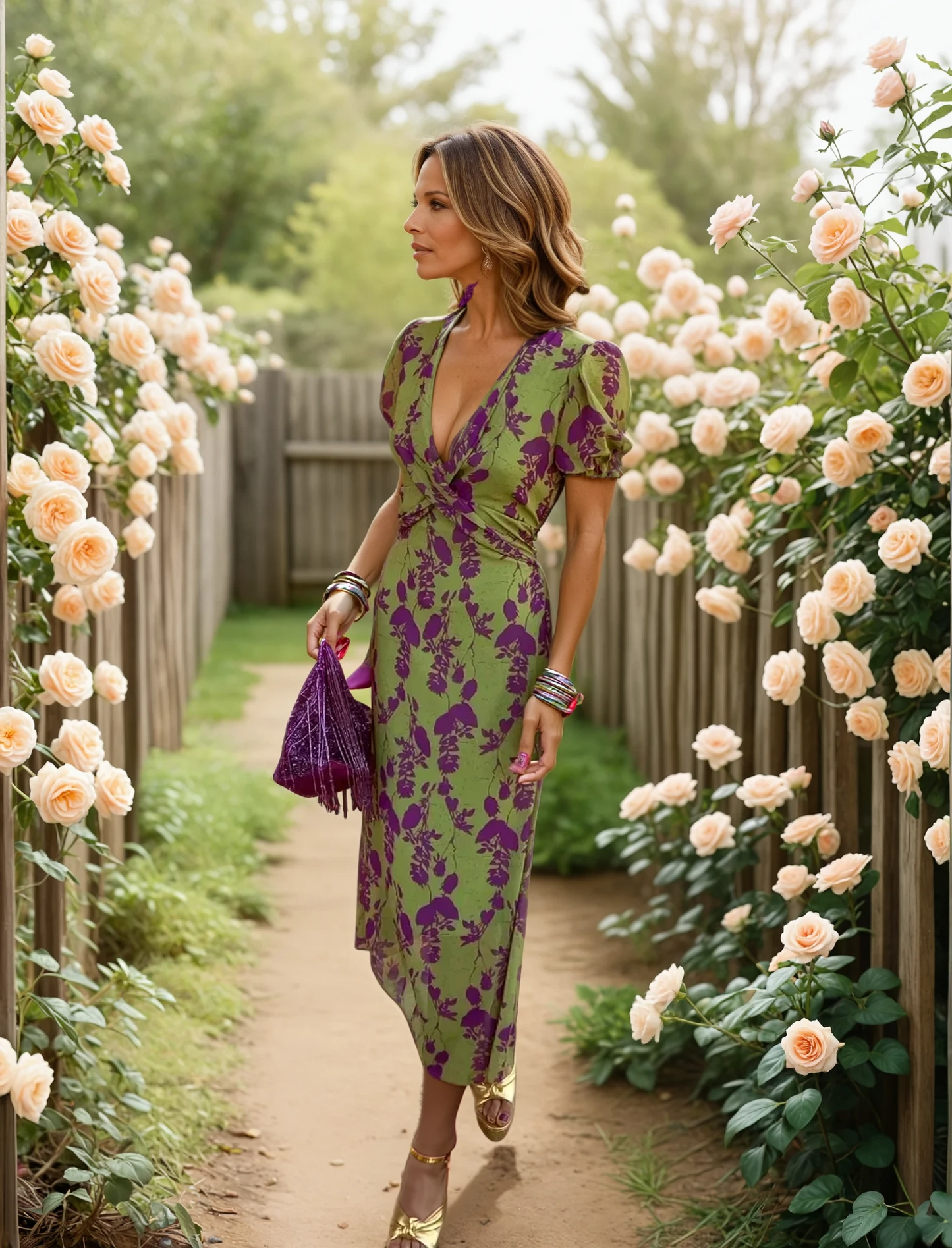 Alina – Midi-Kleid mit fliessendem Schnitt