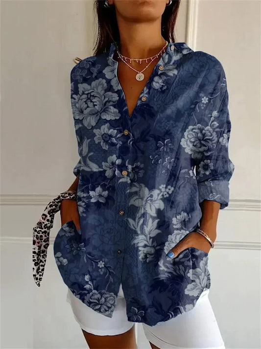 Alissa - Elegante Bluse mit Blumenmuster
