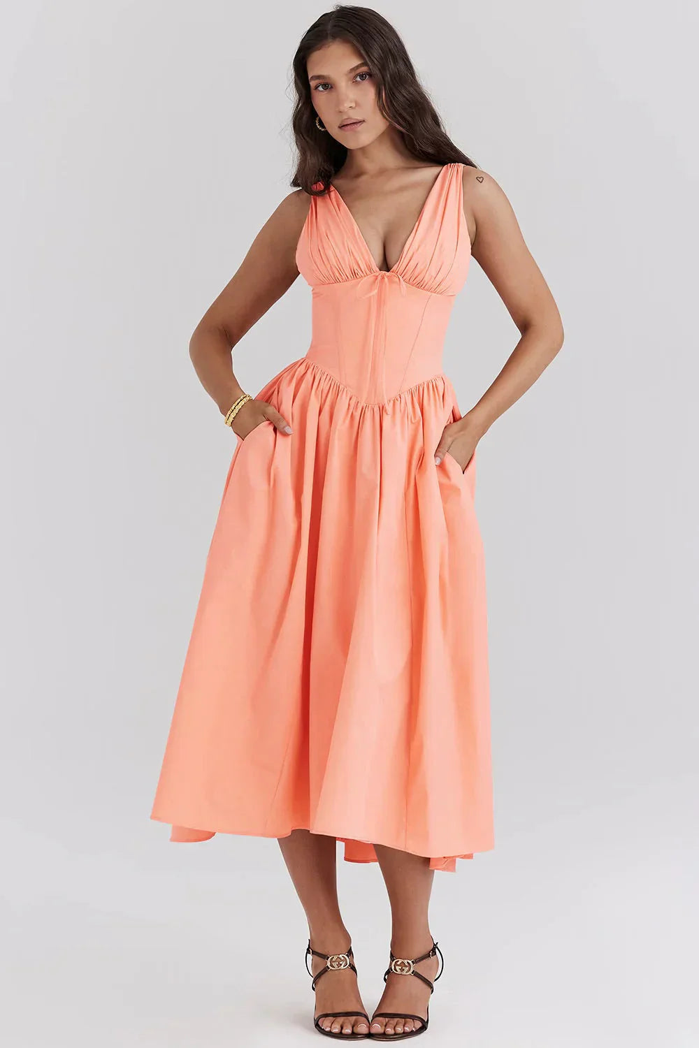 Alura | Elegantes Floral Sommer-Midi-Kleid
