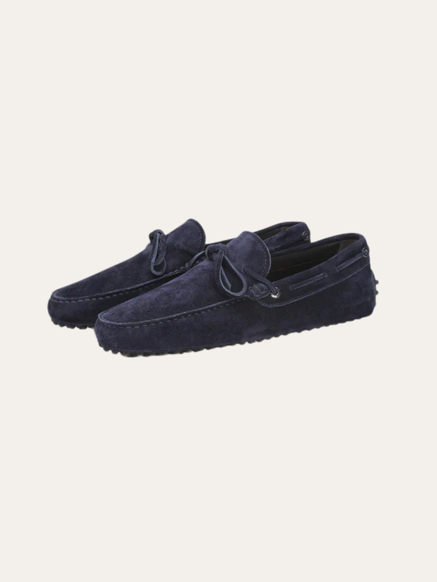Alvion | Wildleder-Mokassins – Marineblau