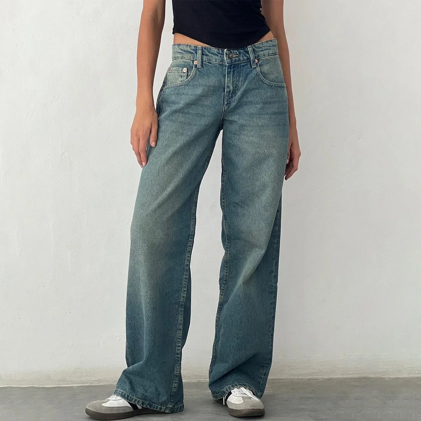 Amra | Traditionelle Weite Denim Jeans