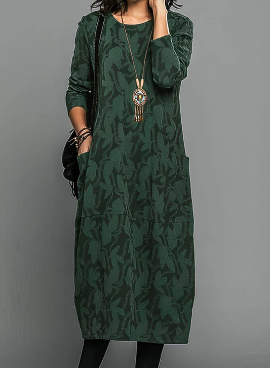 Cae | Lässiges Rundhals-Winterkleid
