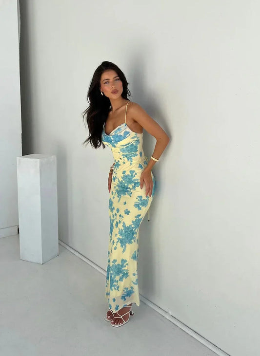 Dahlie | Maxikleid mit Blumenmuster