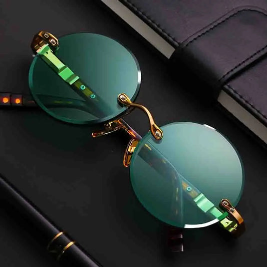 Elio | Runde Retro Sonnenbrille Randlos
