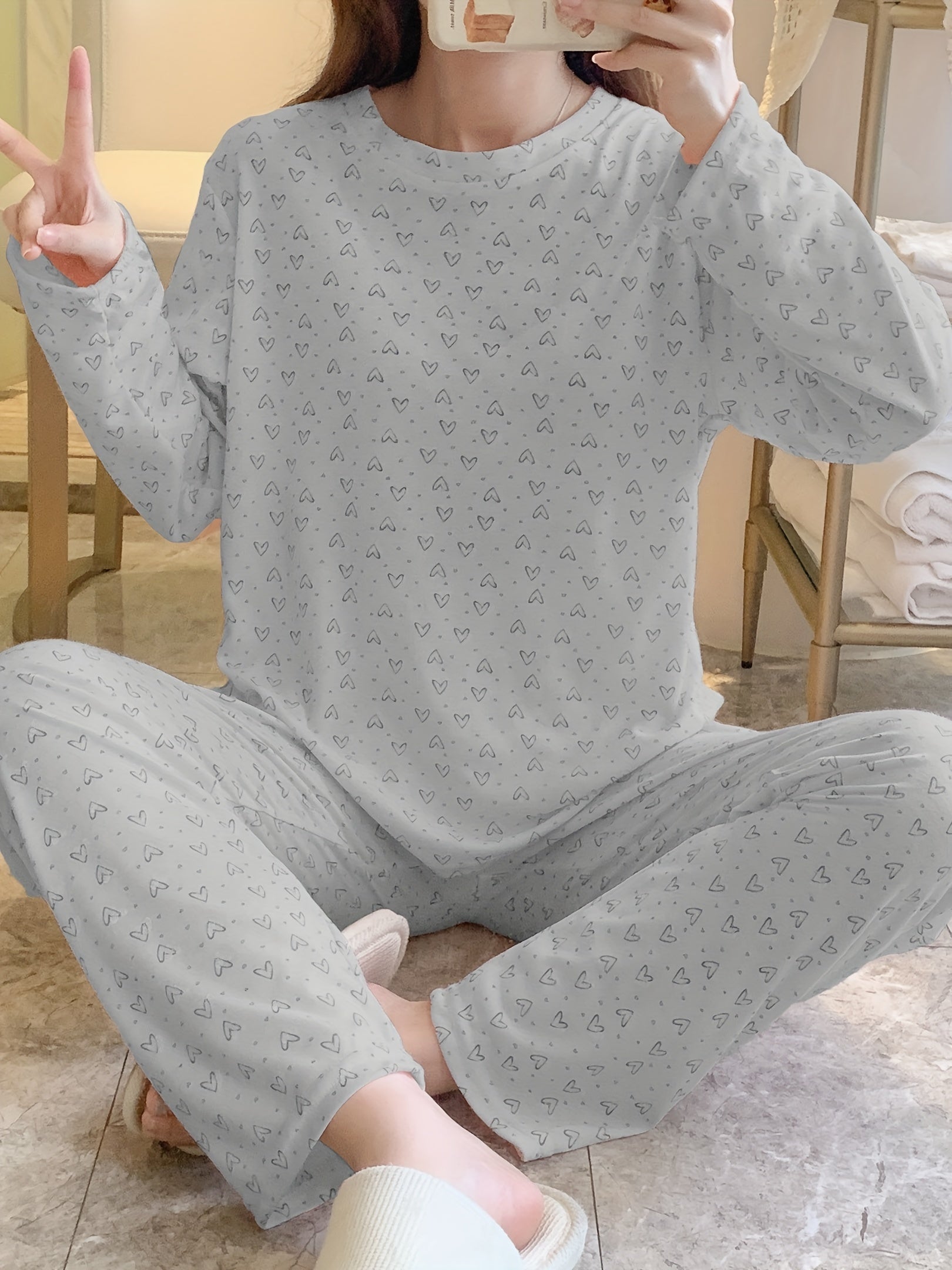 Emilia | Herzmuster Pyjama-Set