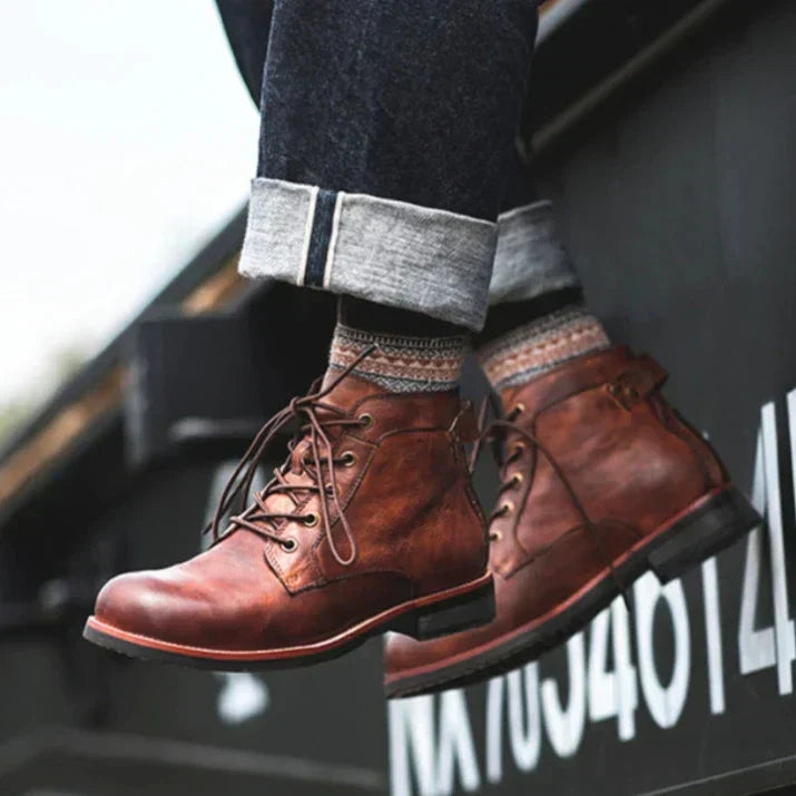 Fanum - Retro Rundnasen-Stiefel