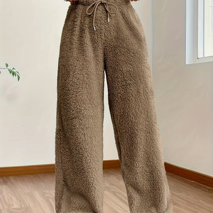 Fleece-Hose mit Hohem Bund