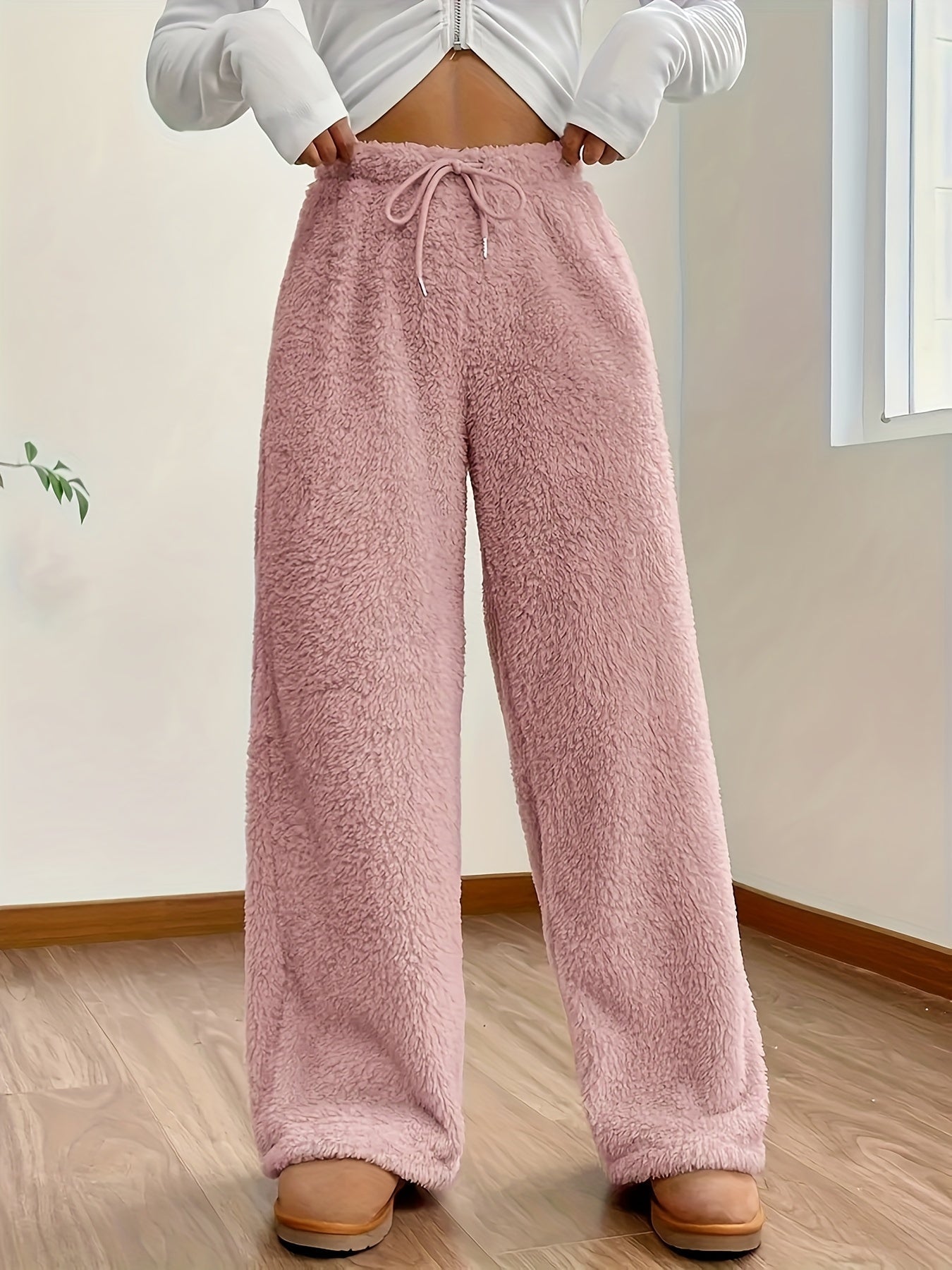 Fleece-Hose mit Hohem Bund
