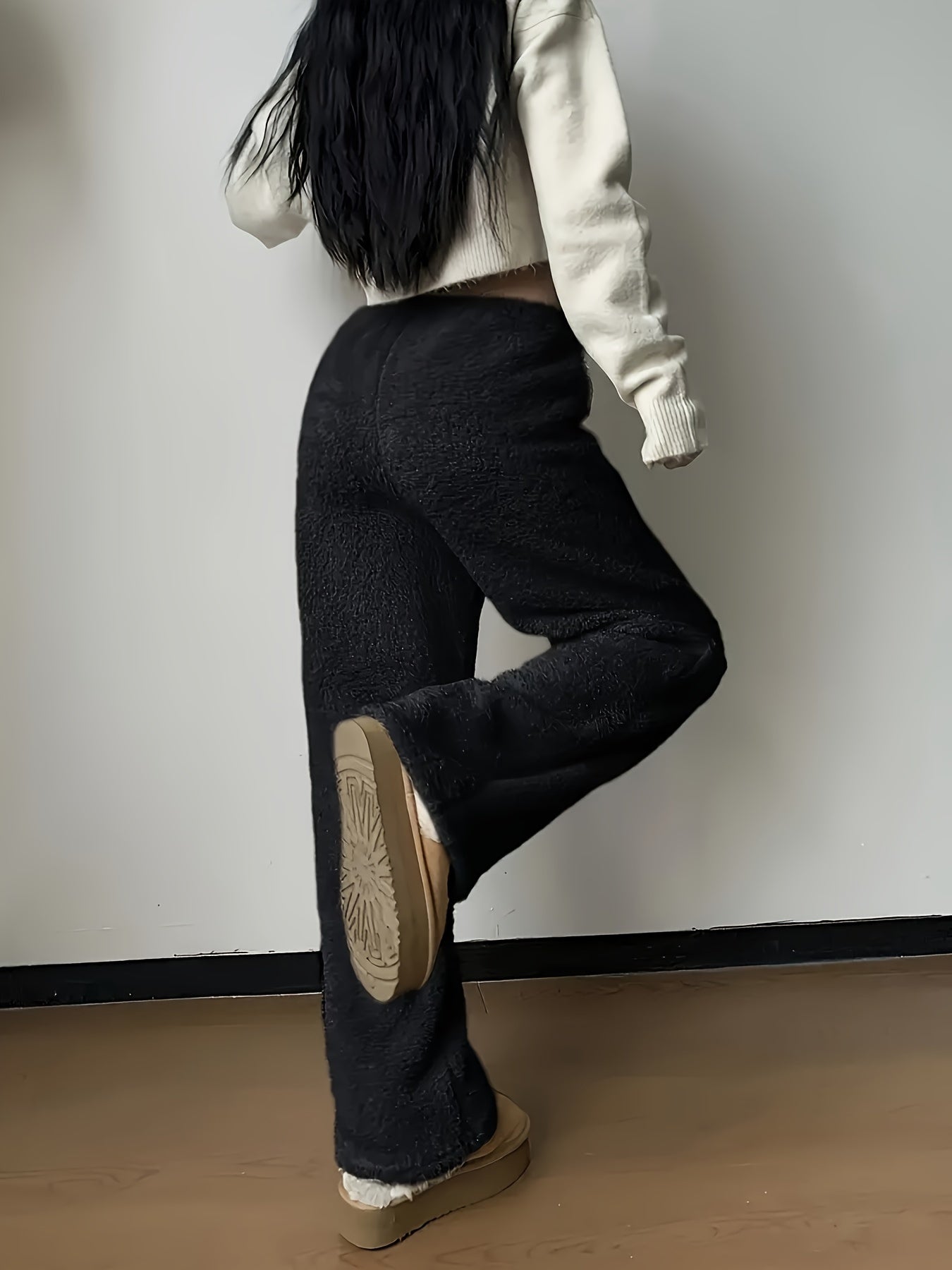 Fleece-Hose mit Hohem Bund