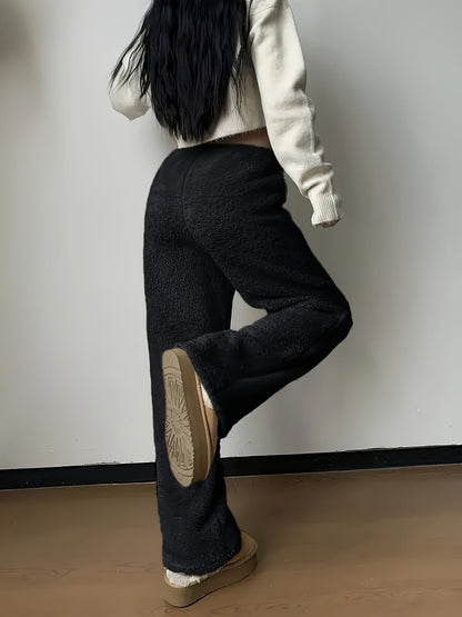 Fleece-Hose mit Hohem Bund