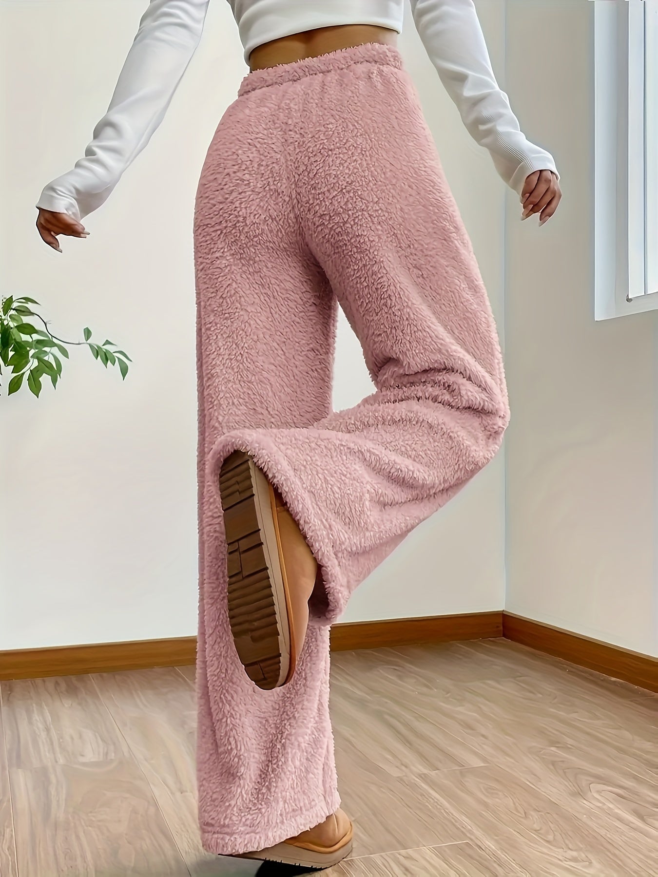 Fleece-Hose mit Hohem Bund