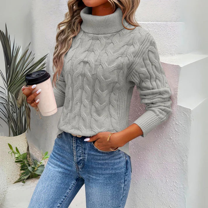 Giorgia | Warmer gestrickter Rollkragenpullover für Damen