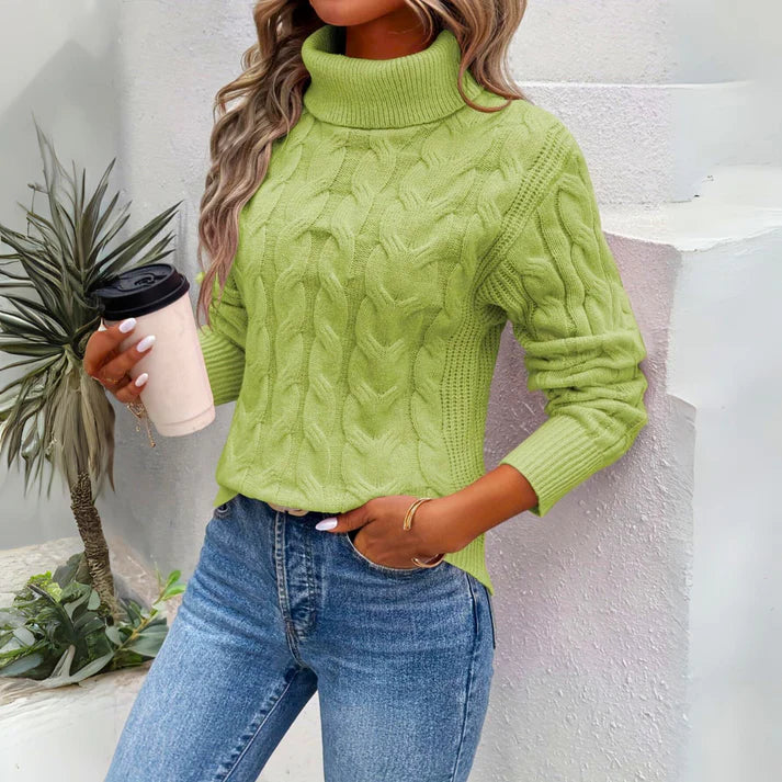 Giorgia | Warmer gestrickter Rollkragenpullover für Damen