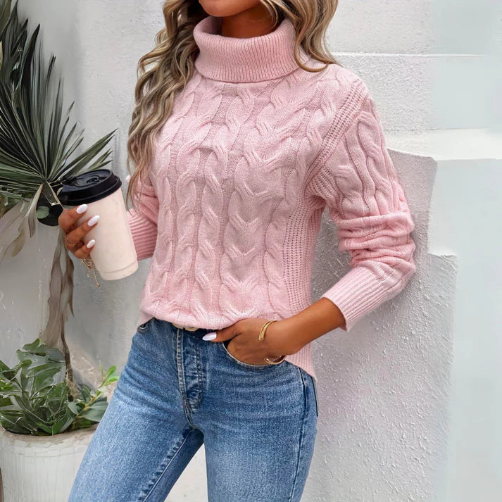 Giorgia | Warmer gestrickter Rollkragenpullover für Damen