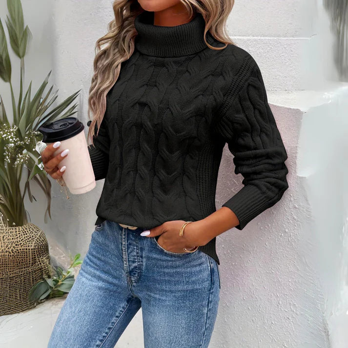 Giorgia | Warmer gestrickter Rollkragenpullover für Damen