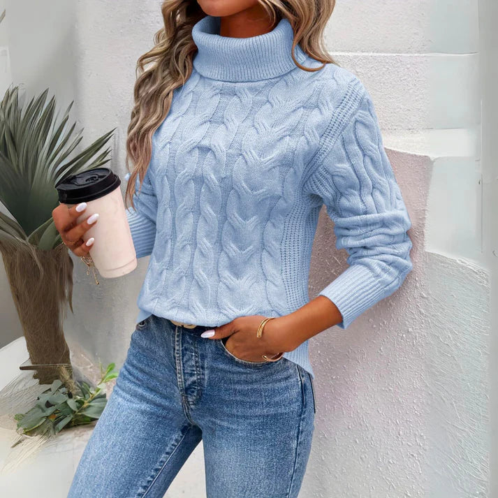 Giorgia | Warmer gestrickter Rollkragenpullover für Damen