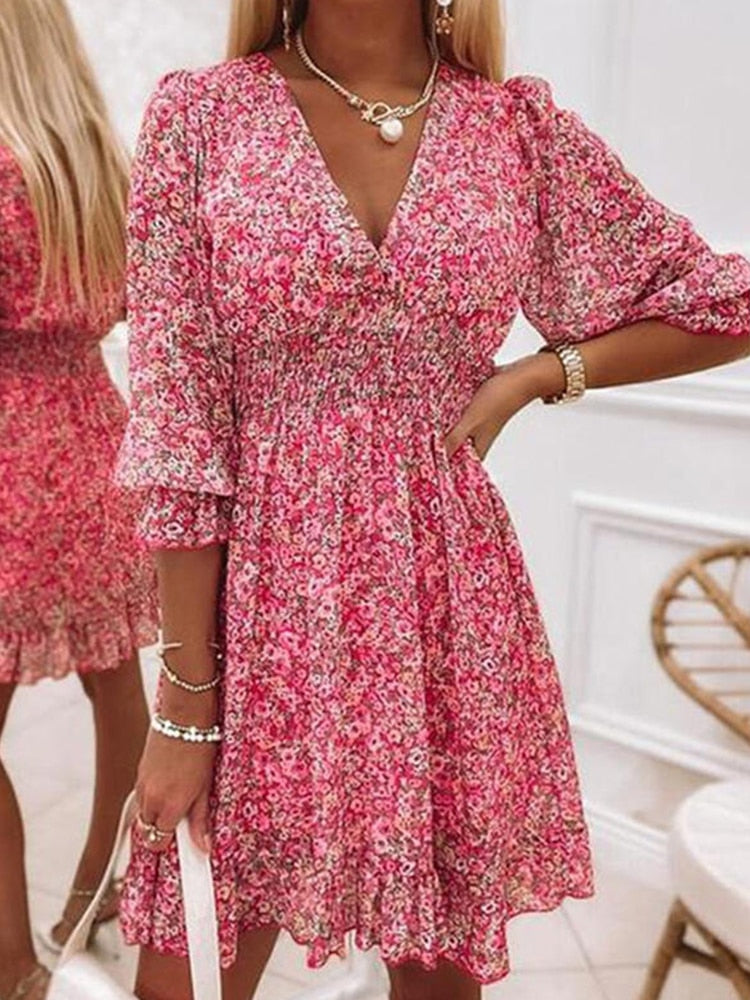 Ida - Sexy Sommerkleid mit V-Ausschnitt