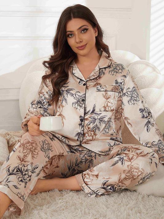 Isabella | Satin-Loungewear-Set in Grossgrösse