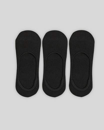 Jonas | 3er-Set Unsichtbare Socken – Schwarz