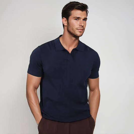 Kilian | Polo ohne Knöpfe – Marineblau
