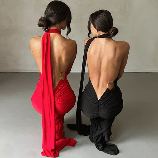 Klara - Sexy Rückenfrei Slim Fit Ärmellos Elegante Abendkleid