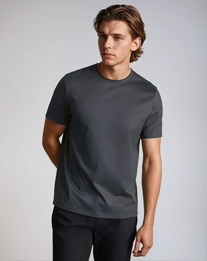 Lias | Supima T-Shirt – Dunkelgrau
