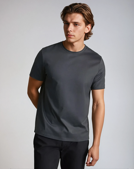 Lias | Supima T-Shirt – Dunkelgrau