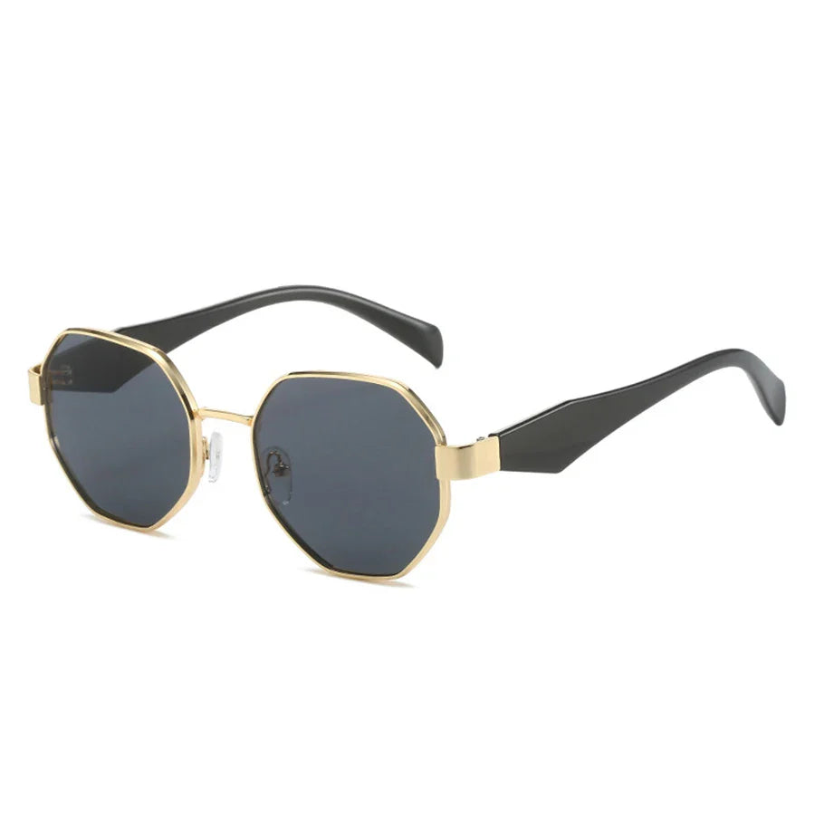 Liora | Polygonale Retro Sonnenbrille – Metallrahmen