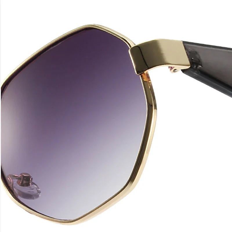 Liora | Polygonale Retro Sonnenbrille – Metallrahmen