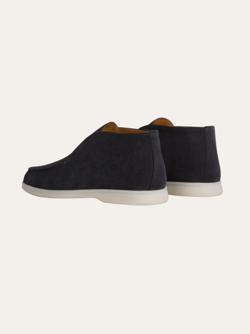 Loris | Veloursleder Slipper – Marineblau