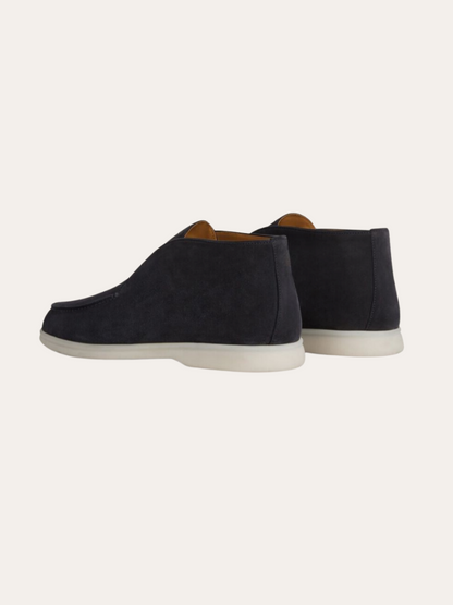 Loris | Veloursleder Slipper – Marineblau