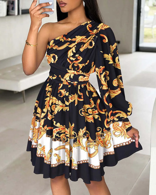 Luna - Sexy Boho Kleid mit einem Schulterdruck
