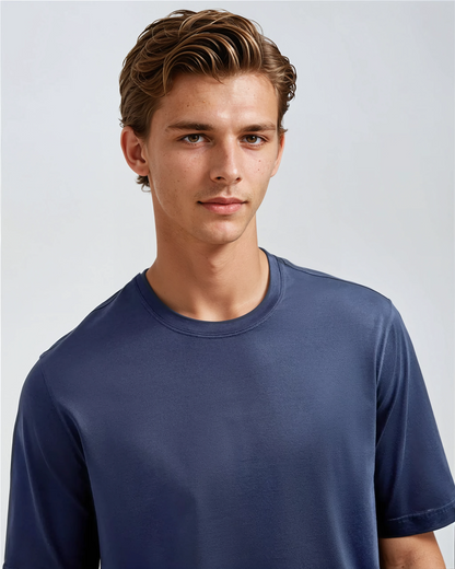 Malte | Supima T-Shirt – Tiefblau