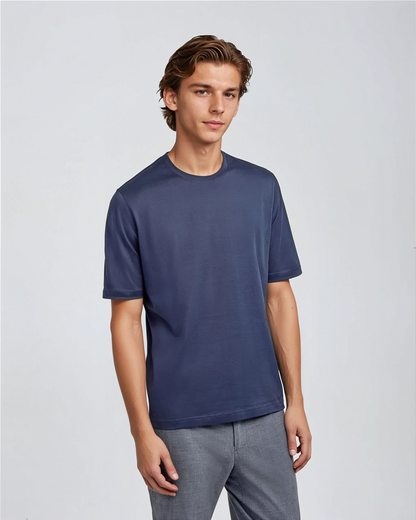 Malte | Supima T-Shirt – Tiefblau