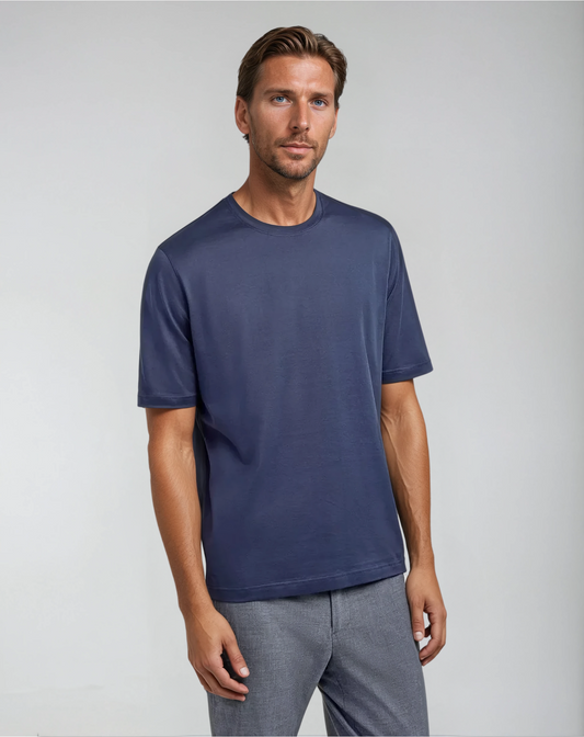 Malte | Supima T-Shirt – Tiefblau