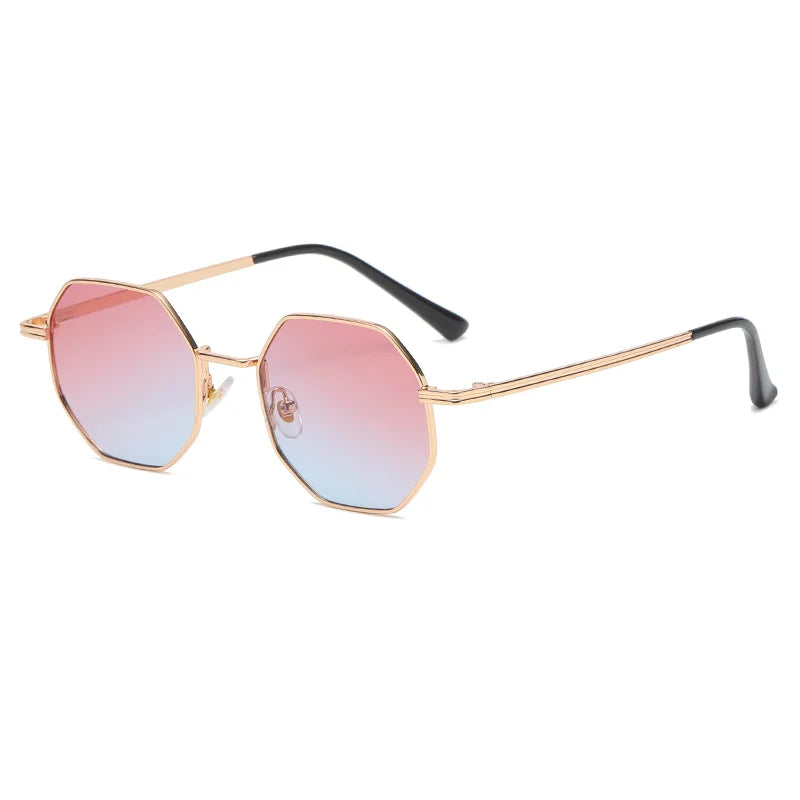 Mika | Polygonale Metall Sonnenbrille