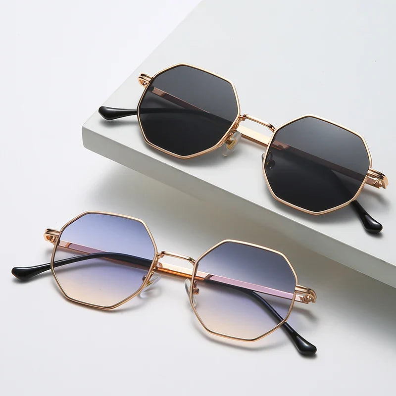 Mika | Polygonale Metall Sonnenbrille
