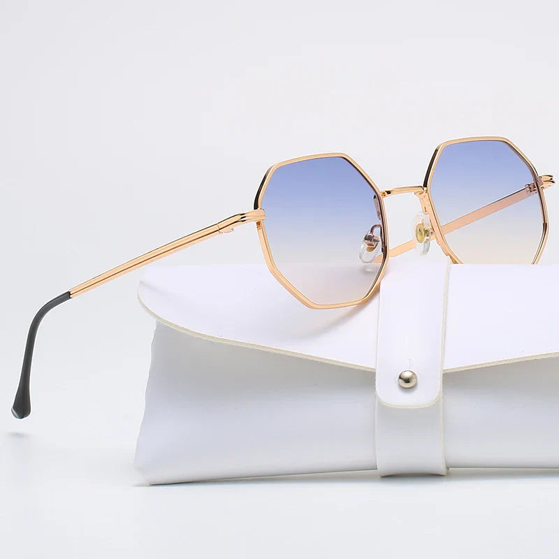 Mika | Polygonale Metall Sonnenbrille