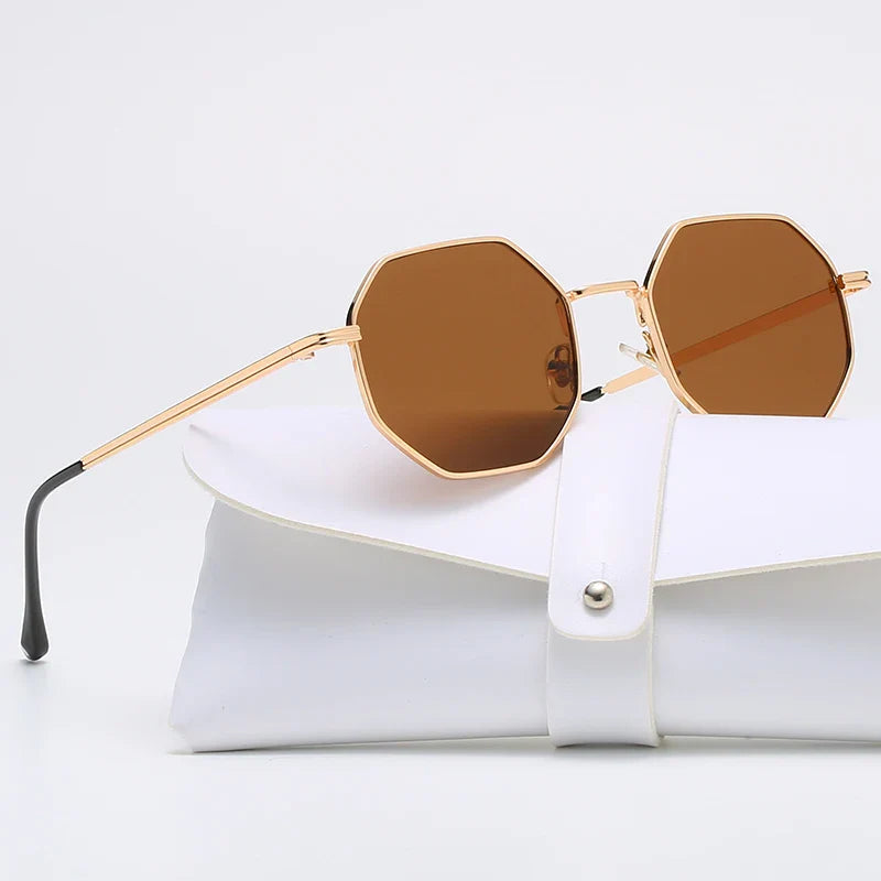 Mika | Polygonale Metall Sonnenbrille